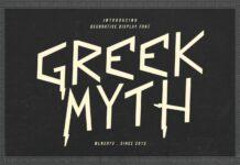 Greek Myth Font Poster 1