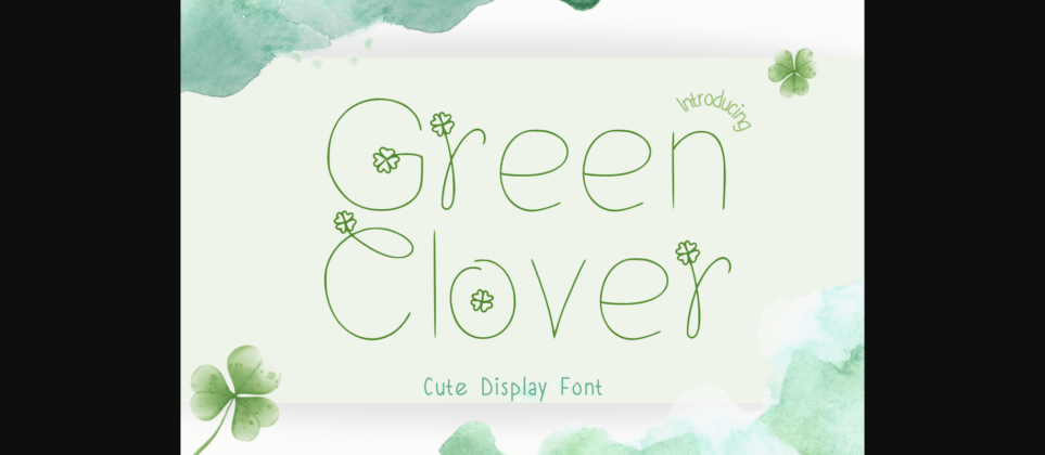 Green Clover Font Poster 3
