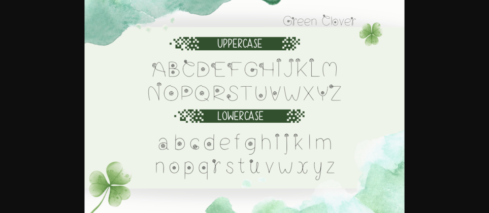 Green Clover Font Poster 4