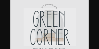 Green Corner Font Poster 1