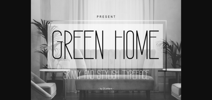 Green Home Font Poster 3