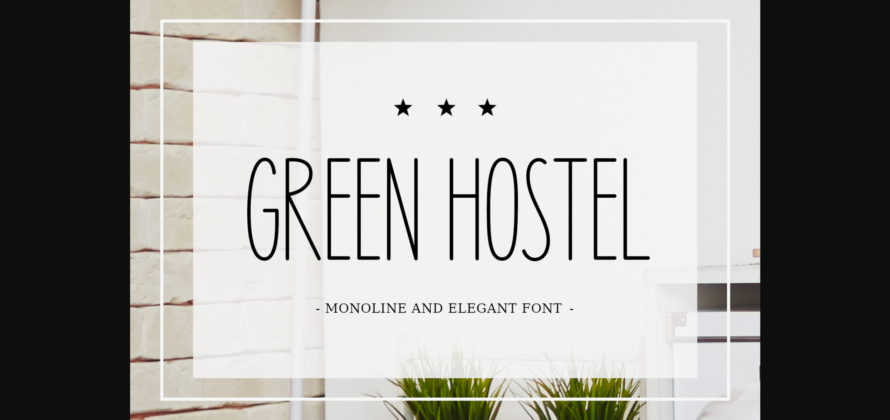 Green Hostel Font Poster 3