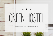 Green Hostel Font Poster 1