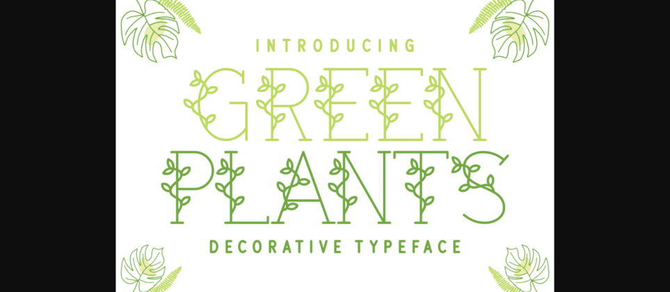 Green Plants Font Poster 3