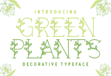 Green Plants Font Poster 1