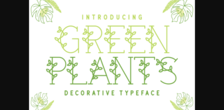 Green Plants Font Poster 1