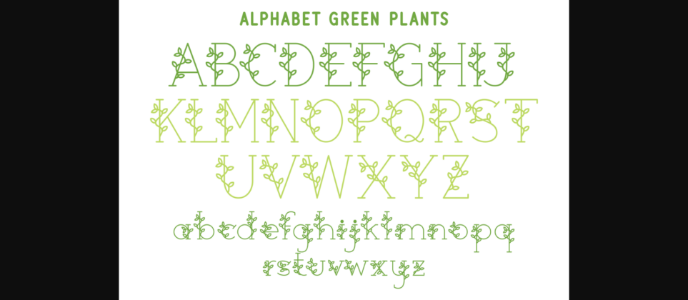 Green Plants Font Poster 4