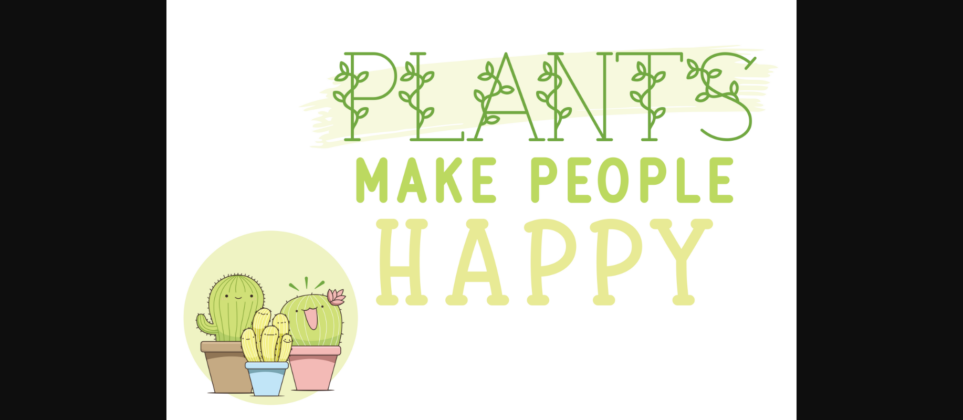 Green Plants Font Poster 5