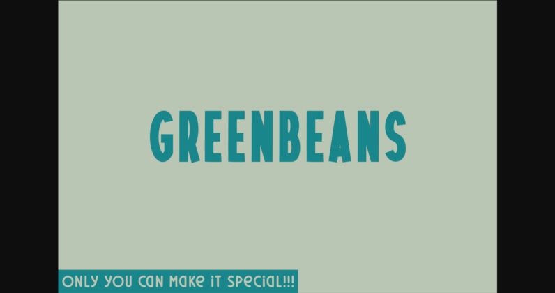 Greenbeans Font Poster 3