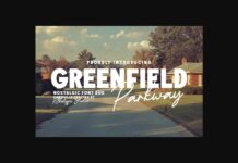 Greenfield Parkway Font Poster 1