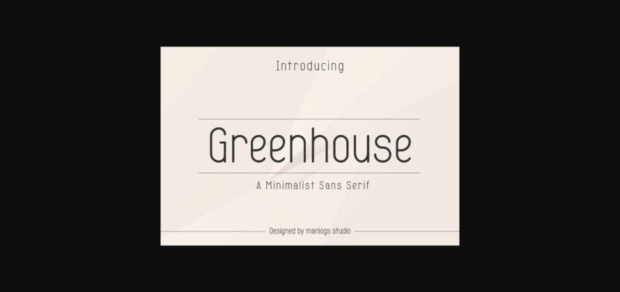 Greenhouse Font Poster 3