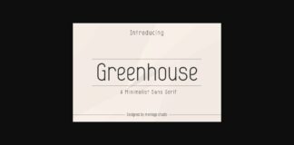 Greenhouse Font Poster 1