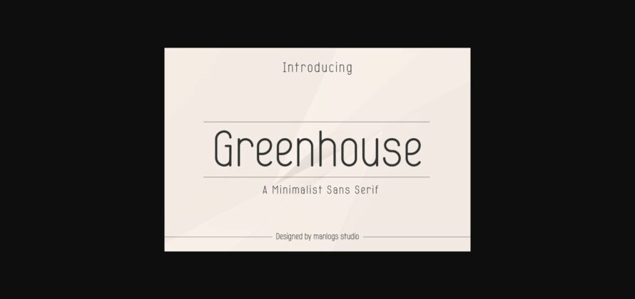 Greenhouse Font Poster 1
