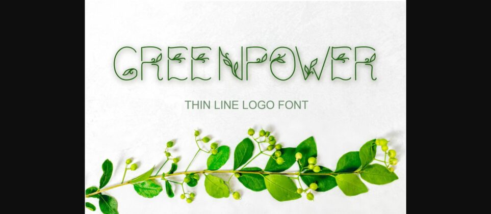 Greenpower Font Poster 3