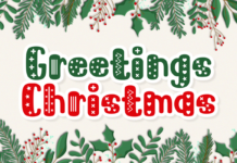 Greetings Christmas Font Poster 1