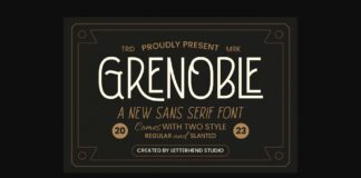 Grenoble Font Poster 1