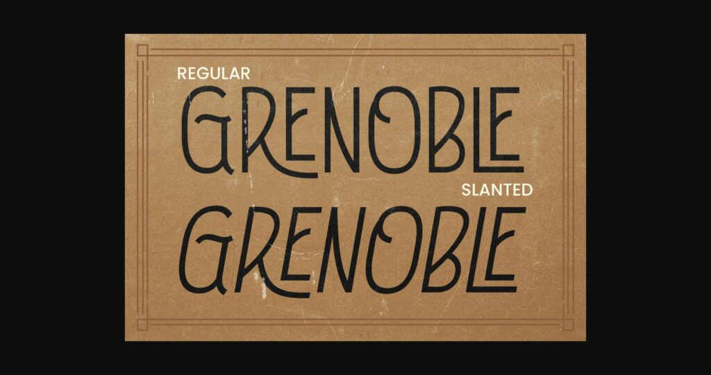 Grenoble Font Poster 4