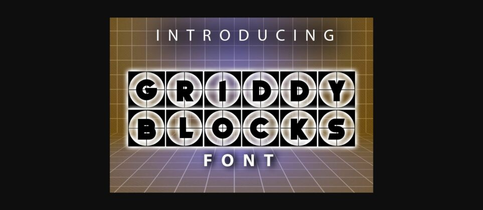Griddy Blocks Font Poster 3