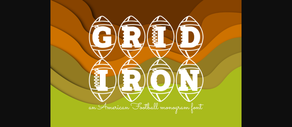 Gridiron Font Poster 3