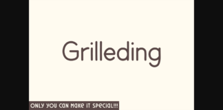 Grilleding Font Poster 1