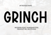 Grinch Font Poster 1