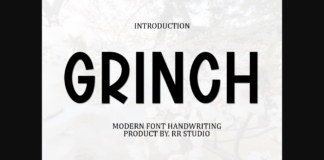 Grinch Font Poster 1