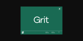 Grit Font Poster 1