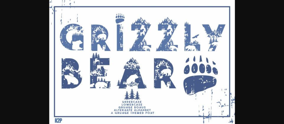 Grizzly Bear Font Poster 3