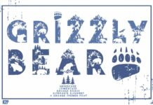 Grizzly Bear Font Poster 1