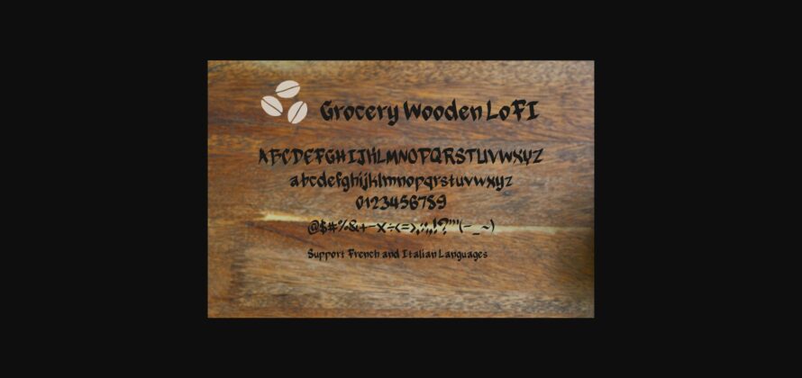 Grocery Wooden Lofi Font Poster 4