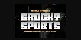 Grocky Sports Font Poster 1