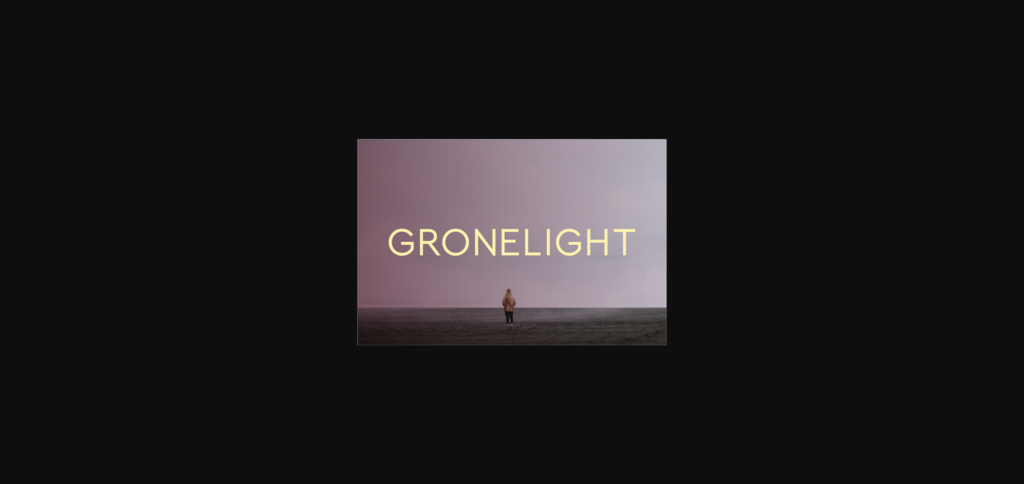 Gronelight Font Poster 3