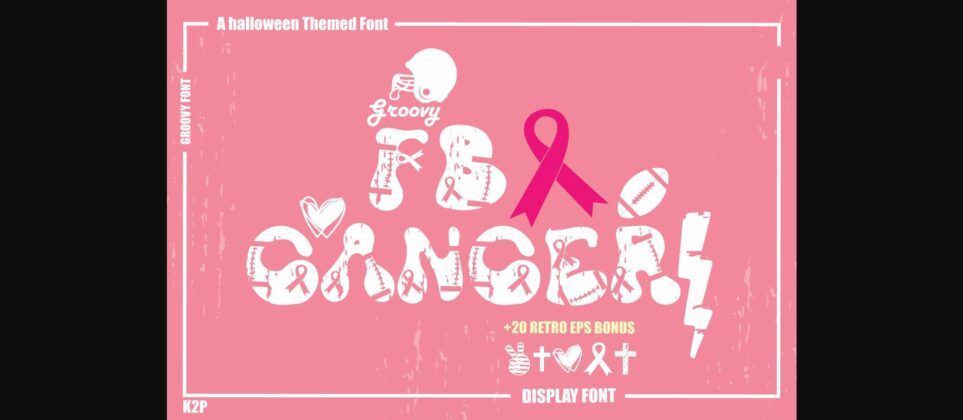 Groovy Fb Cancer Font Poster 3