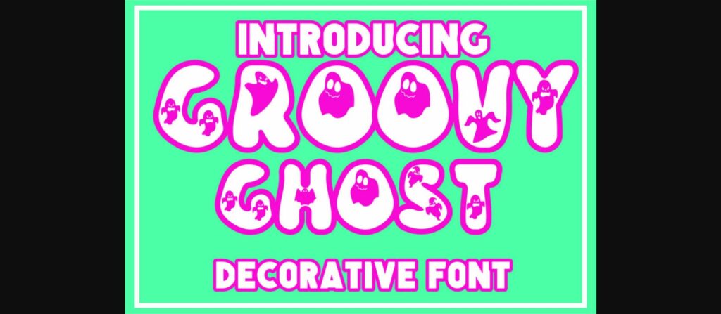 Groovy Ghost Font Poster 3