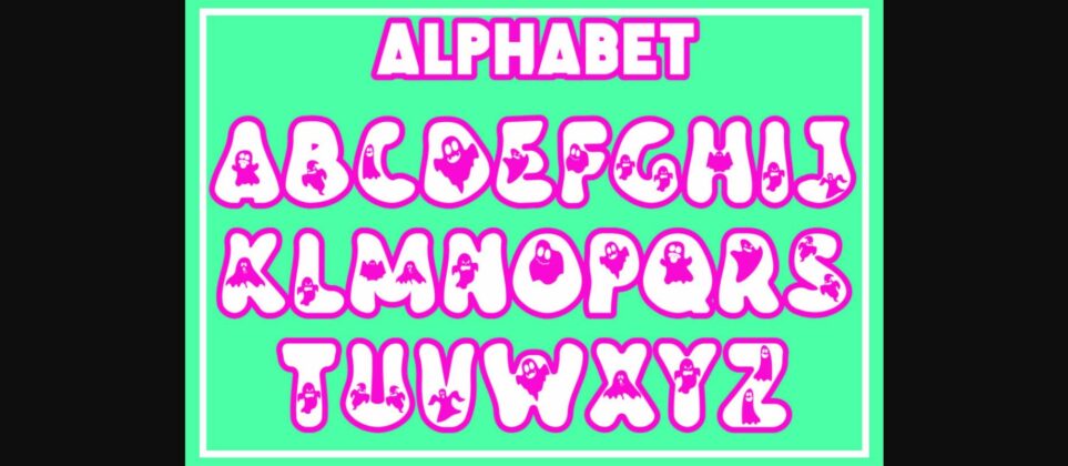 Groovy Ghost Font Poster 4