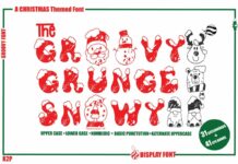 Groovy Grunge Snowy Font Poster 1
