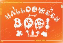 Groovy Halloween Boo Font Poster 1