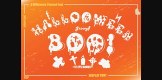 Groovy Halloween Boo Font Poster 1