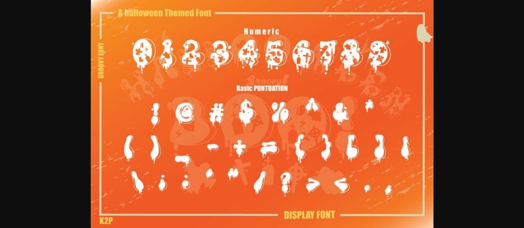 Groovy Halloween Boo Font Poster 7
