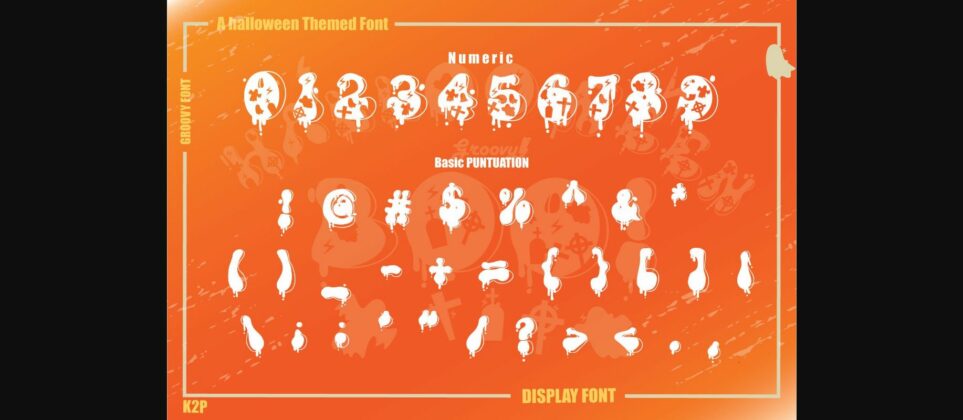 Groovy Halloween Boo Font Poster 7