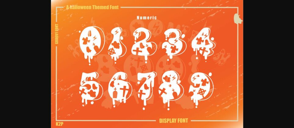 Groovy Halloween Boo Font Poster 8