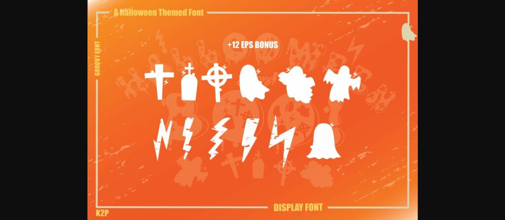 Groovy Halloween Boo Font Poster 9