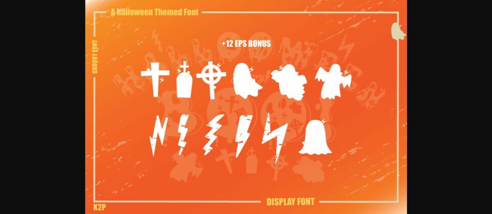 Groovy Halloween Boo Font Poster 9