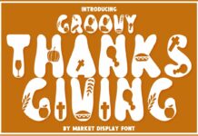 Groovy Thanksgiving Font Poster 1