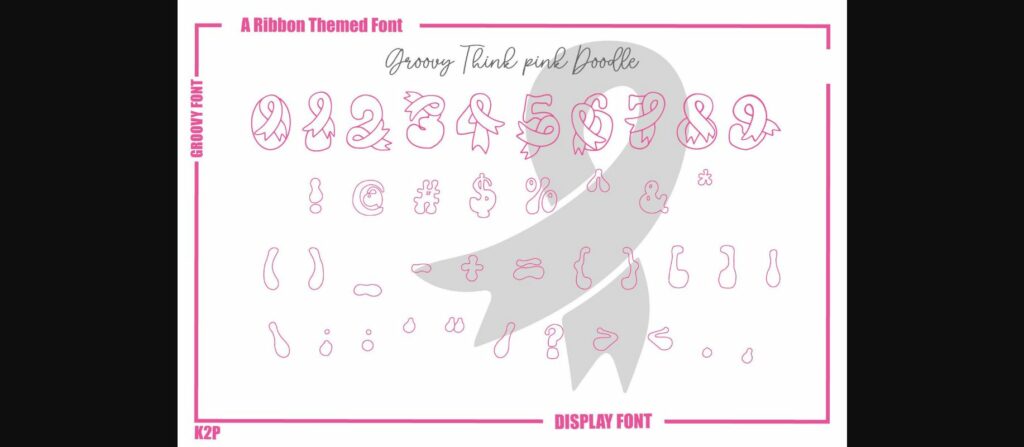 Groovy Think Pink Font Poster 10