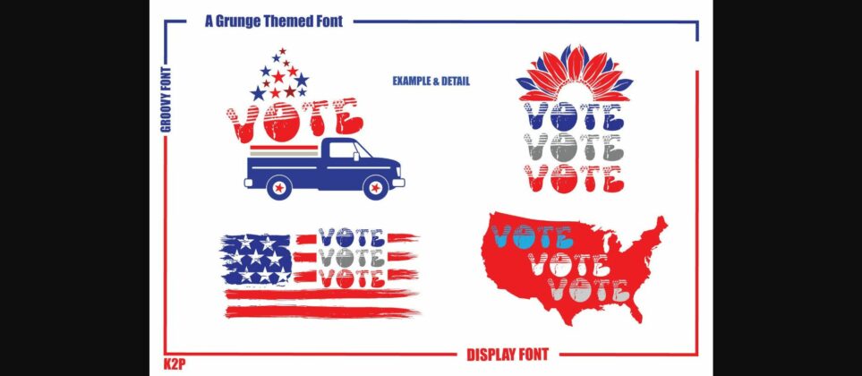 Groovy Vote Font Poster 11