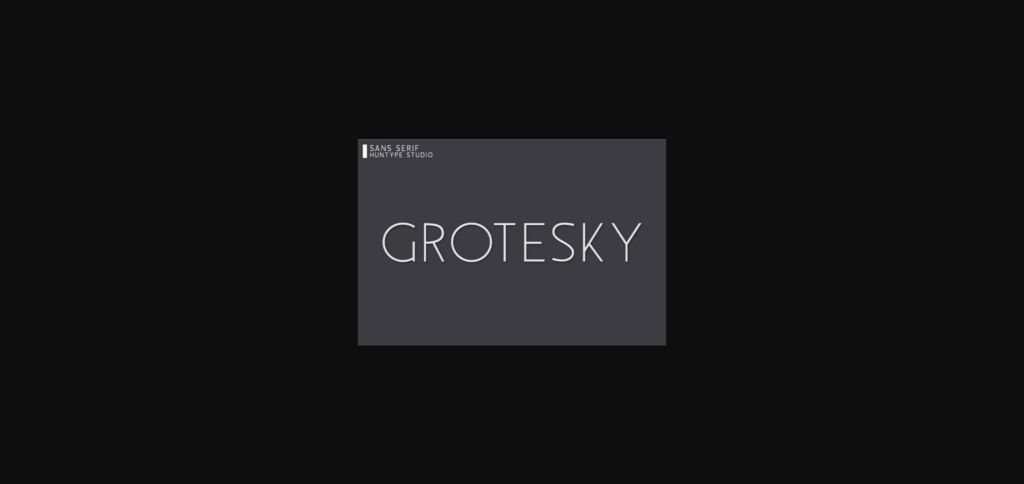 Grotesky Font Poster 3