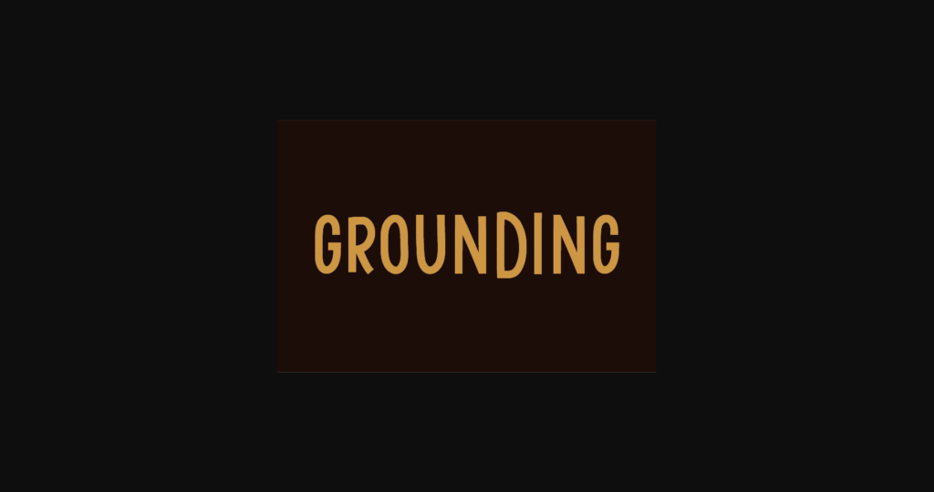 Grounding Font Poster 3