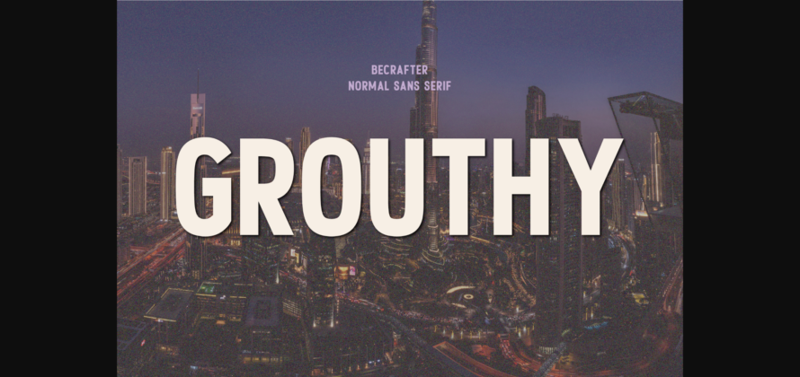 Grouthy Font Poster 3
