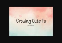 Growing Cute Fu Font Poster 1